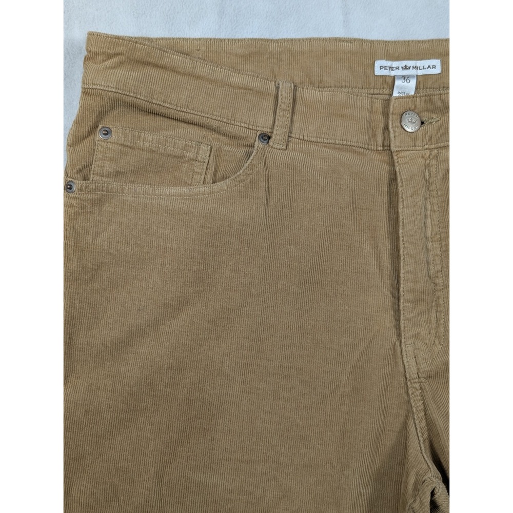 Peter Millar 5-pocket Corduroy Pants Tan Mens Size 36
